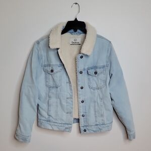 Dravus Light Blue Denim Jacket with Sherpa Lining Size MEDIUM